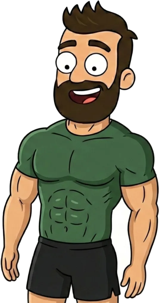 Der ByeBye Bauch Coach als Comicfigur