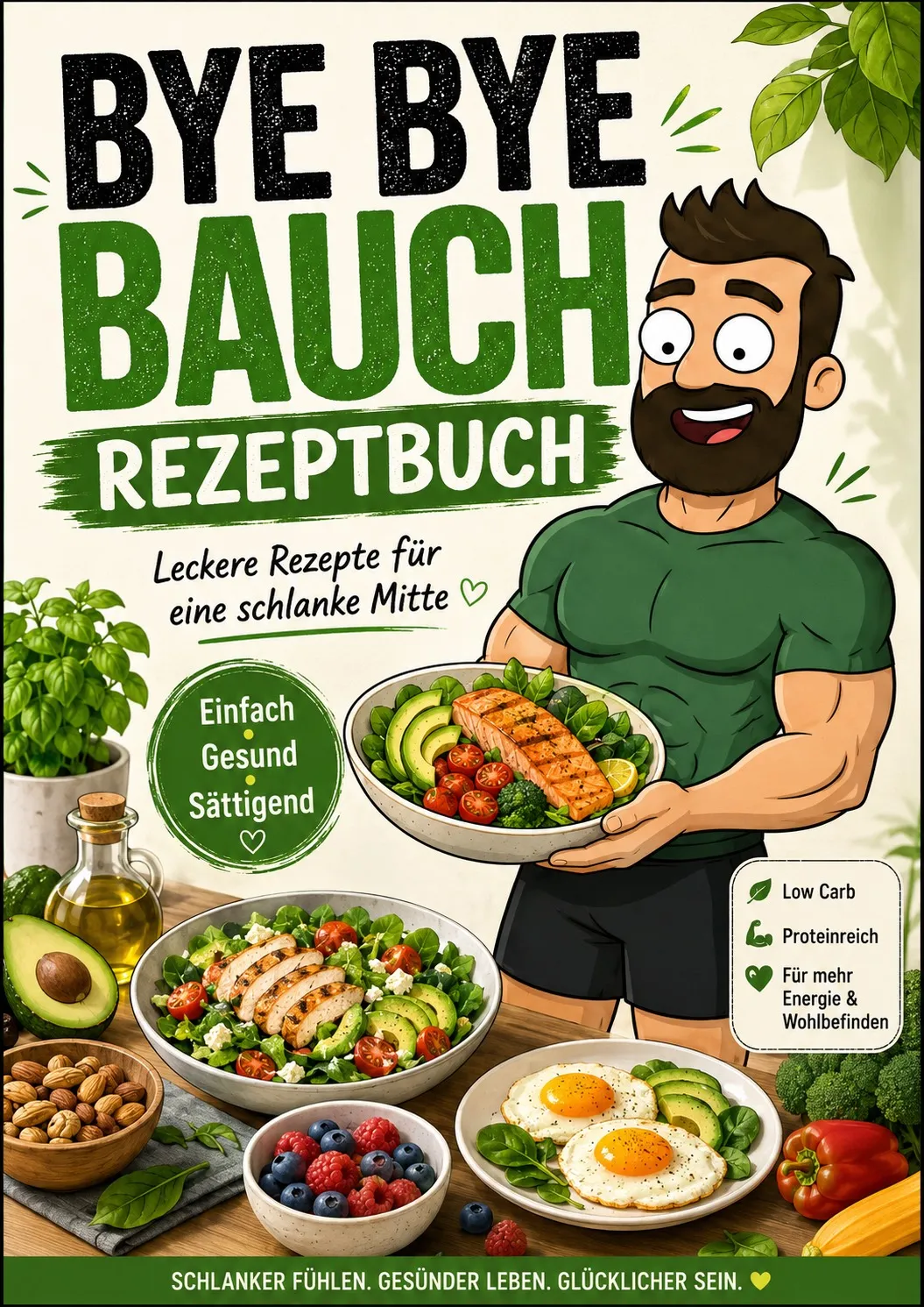 Cover des ByeBye Bauch Rezeptbuchs