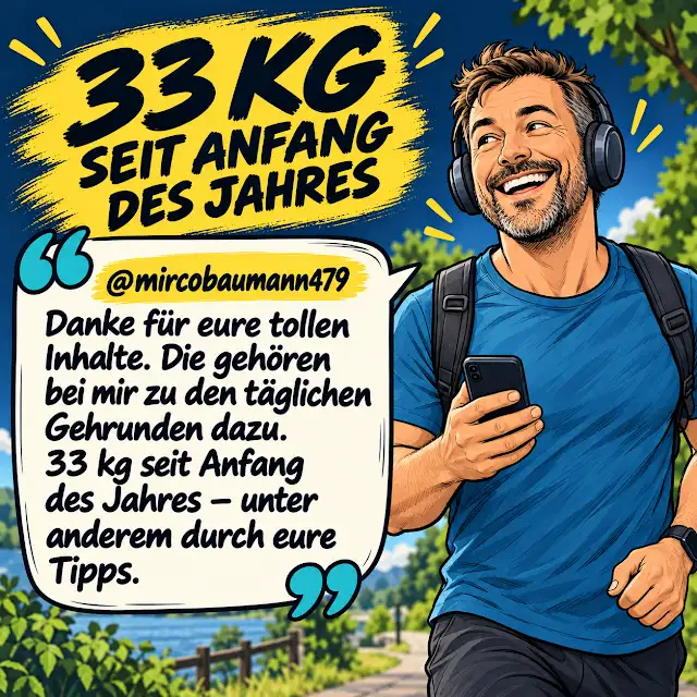 Illustration zur Geschichte von @mircobaumann479: 33 kg seit Jahresanfang