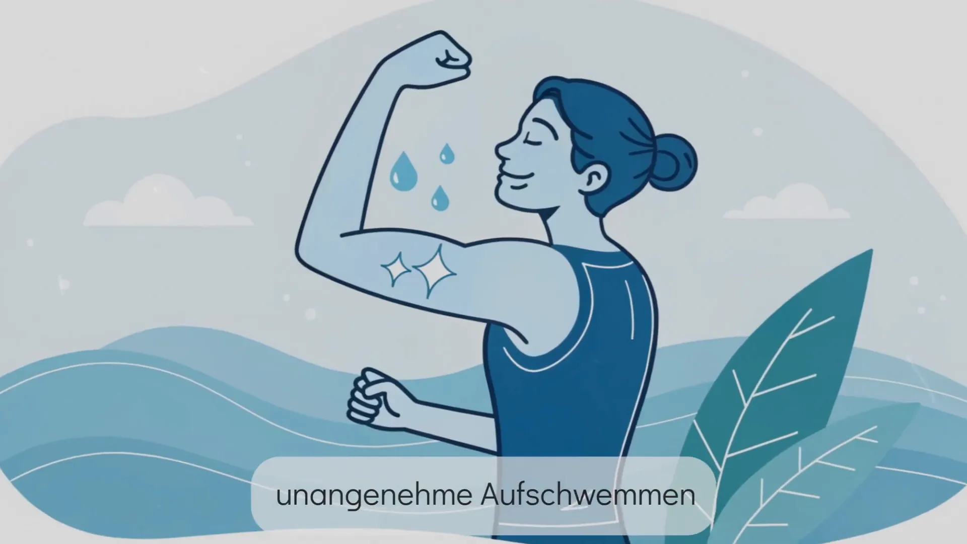 Nahaufnahme: Muskelzellen mit eingelagertem Wasser durch Kreatin