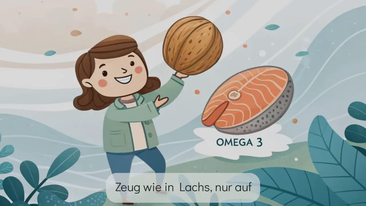 Handvoll Walnüsse auf einem Teller