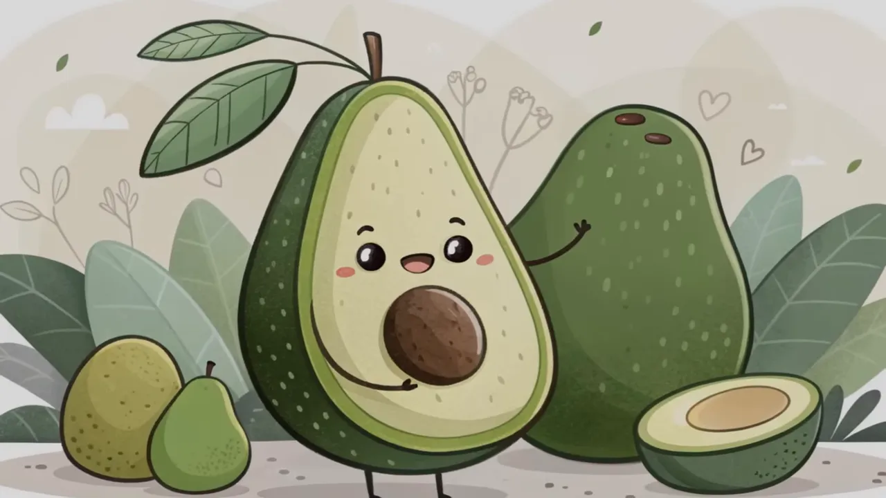 Aufgeschnittene Avocado mit Kern