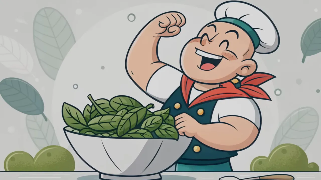 Frischer Spinat in einer Schüssel