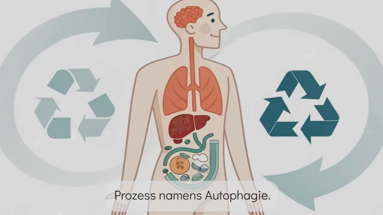 Illustration: Autophagie als Zellreinigung