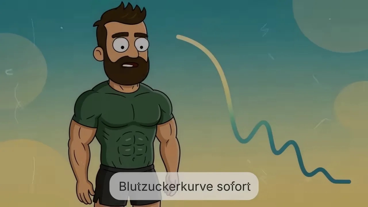 Mann vor einer fallenden Kurve auf hellem Hintergrund