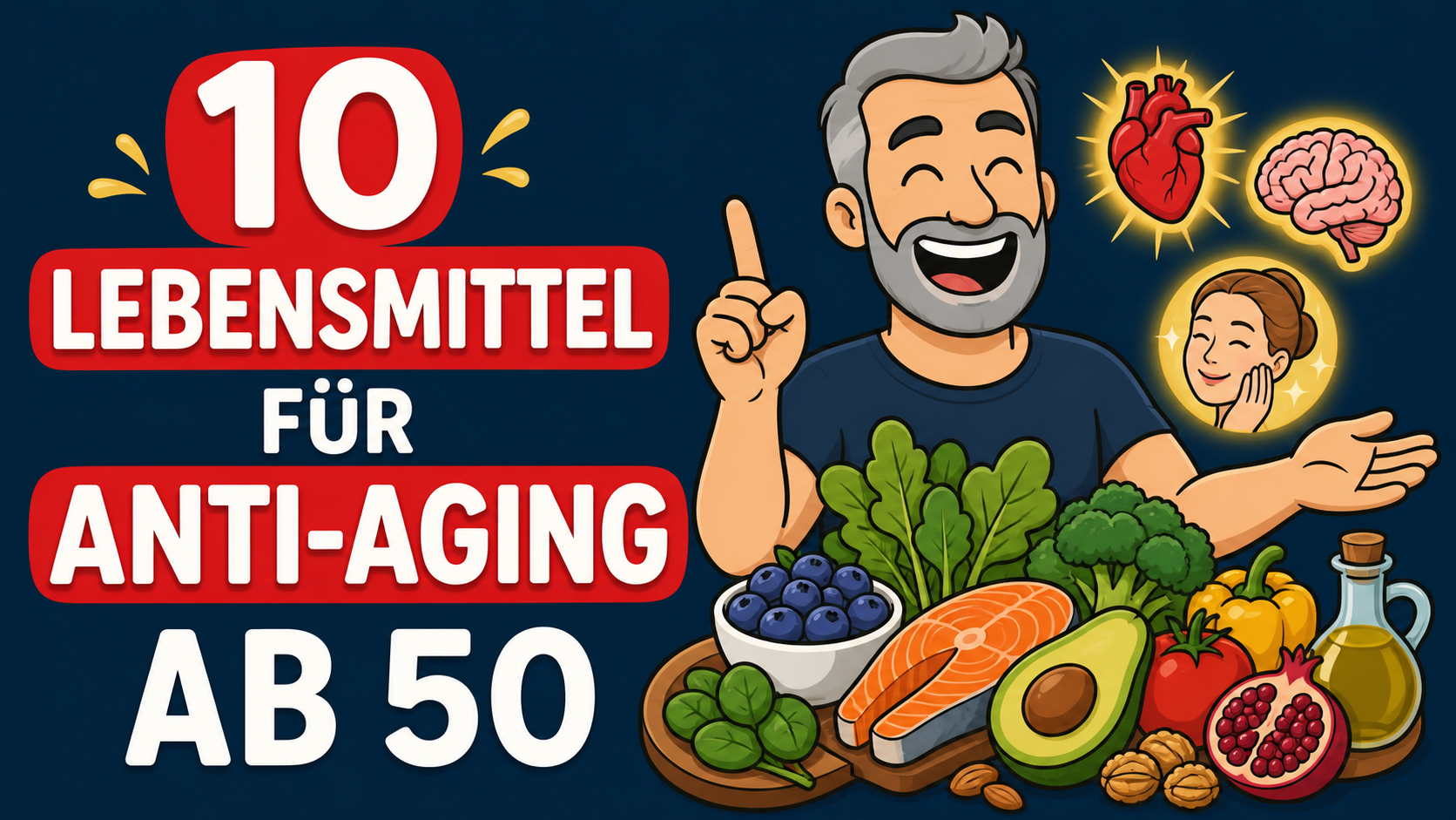 Top 10 Lebensmittel, die Du nach 50 essen solltest (Anti-Aging-Vorteile!)