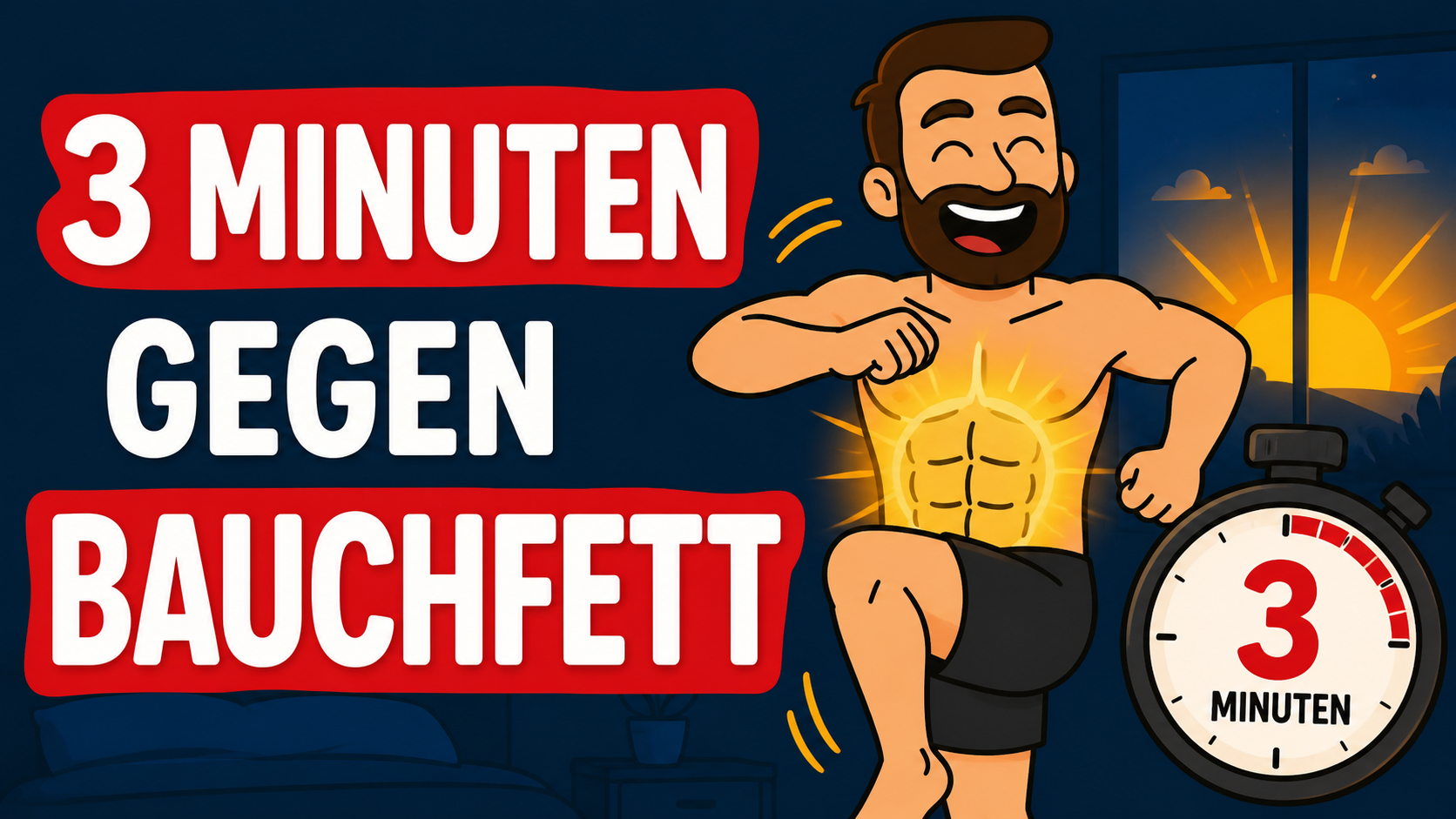 Mach das jeden Morgen für 3 Minuten und sieh zu, wie dein Bauchfett verschwindet