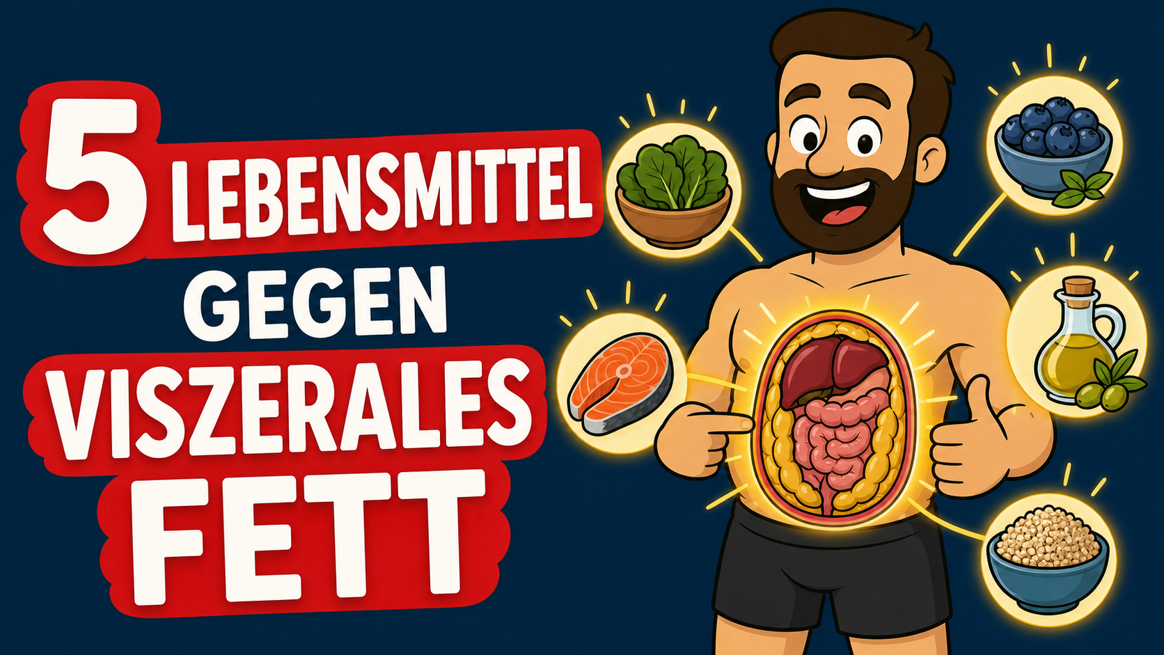Wenn du viszerales Fett hast: Esse diese 5 Lebensmittel jeden Tag