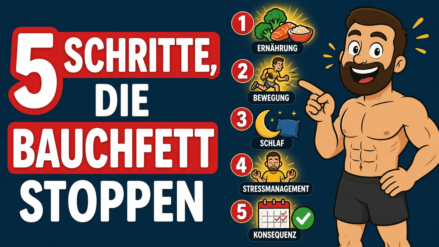 Du wirst KEIN Bauchfett verlieren, bis Du das tust … — Die 5 unumstößlichen Schritte