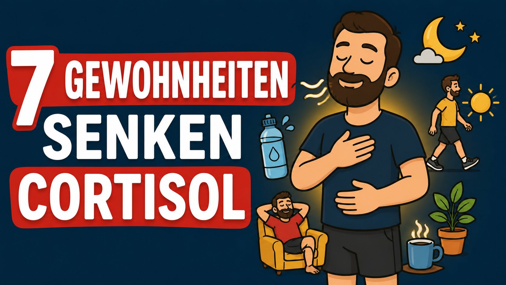 7 Gewohnheiten, die Cortisol senken & Bauchfett schmelzen lassen